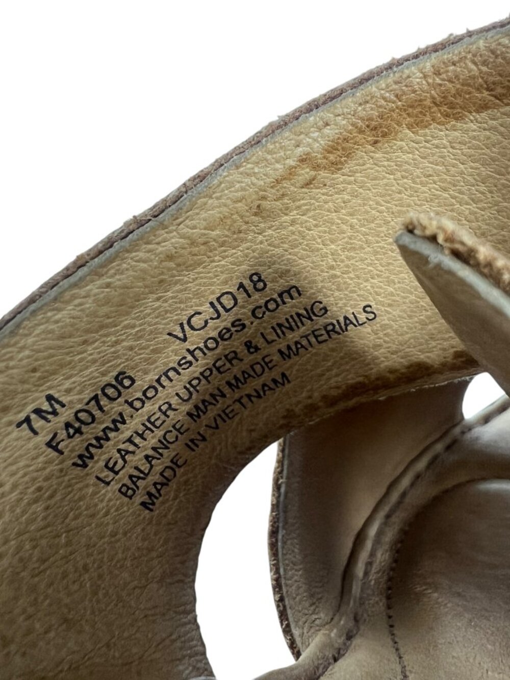 Born Women's Leather F40706 Platform Wedge Heeled Sandal in Cuero Brown Size 7 - Picture 4 of 11